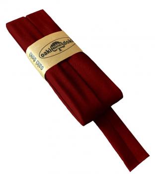 Oaki Doki Jersey Schrägband gefalzt 3m Coupon Dunkelrot